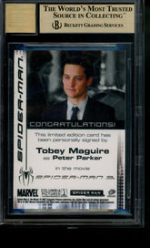 2007 Spider-Man 3 Autograph Tobey Maguire Peter Parker Limited Auto BGS 9.5/10